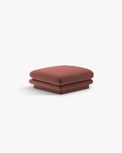 MODUL POUF CANAPEA/COLTAR TORINO, MARO-ROSCAT CALD, CU TAPITERIE DIN TEXTIL CATIFEA CASINO, MICADONI - Img 2