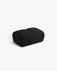 MODUL POUF COLTAR DIANA, NEGRU, 60X82 CM, TAPITAT CU TAPITERIE DIN TEXTIL 3D SONIC, MICADONI