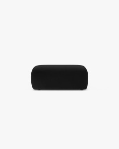 MODUL POUF KATE, NEGRU, 60X99 CM, TAPITAT CU TAPITERIE DIN TEXTIL CATIFEA SALVADOR, MICADONI