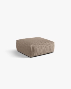 MODUL POUF PENTRU COLTAR CHRIS, 85X100, NISIPIU, CU TAPITERIE DIN TEXTIL STRUCTURAT LINS, MICADONI - Img 2