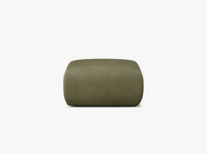 MODUL PUF CANAPEA MOLINO, 75X75, VERDE DESCHIS, CU TAPITERIE DIN TEXTIL CHENILLE REBEL, MICADONI