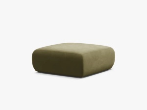 MODUL PUF DREPTUNGHIULAR, CANAPEA MOLINO, 100X100, VERDE DESCHIS, CU TAPITERIE DIN TEXTIL CATIFEA CASINO, MICADONI - Img 2