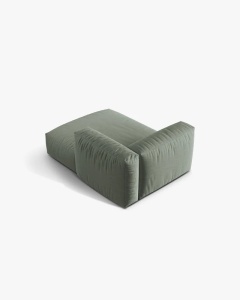 MODUL SEZLONG CANAPEA/COLTAR MARTINA, 130X176 CM, PE DREAPTA, VERDE MUSCHI, TAPITAT CU TAPITERIE DIN TEXTIL STRUCTURAT BOSTON, MICADONI - Img 3