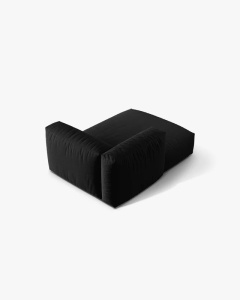 MODUL SEZLONG CANAPEA/COLTAR MARTINA, 130X176 CM, PE STANGA, NEGRU, TAPITAT CU TAPITERIE DIN TEXTIL STRUCTURAT BOSTON, MICADONI - Img 3
