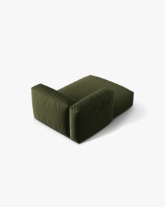 MODUL SEZLONG CANAPEA/COLTAR MARTINA, 130X176 CM, PE STANGA, VERDE, TAPITAT CU TAPITERIE DIN TEXTIL STRUCTURAT BOSTON, MICADONI - Img 3