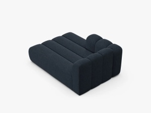 MODUL SEZLONG CANAPEA LUPIN, PE STANGA, ALBASTRU MARIN, CU TAPITERIE DIN TEXTIL CHENILLE EDEN, MICADONI - Img 3