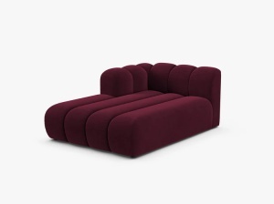 MODUL SEZLONG CANAPEA LUPIN, PE STANGA, VISINIU, CU TAPITERIE DIN TEXTIL CATIFEA VENUS, MICADONI - Img 2