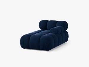 MODUL SEZLONG COLTAR BELLIS, PE DREAPTA, ALBASTRU ROYAL, CU TAPITERIE DIN CATIFEA BLUVEL, MICADONI - Img 2