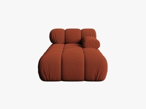 MODUL SEZLONG COLTAR BELLIS, PE DREAPTA, CARAMIZIU, CU TAPITERIE DIN TEXTIL 3D SONIC, MICADONI