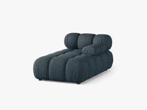 MODUL SEZLONG COLTAR BELLIS, PE DREAPTA, PETROL INCHIS, CU TAPITERIE DIN TEXTIL STRUCTURAT LIBERTY, MICADONI - Img 2