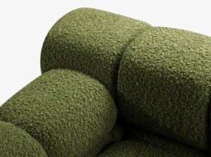 MODUL SEZLONG COLTAR BELLIS, PE DREAPTA, VERDE, CU TAPITERIE DIN TEXTIL BOUCLE ROLF, MICADONI - Img 4