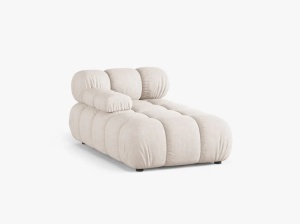 MODUL SEZLONG COLTAR BELLIS, PE STANGA, BEJ, CU TAPITERIE DIN TEXTIL STRUCTURAT LIBERTY, MICADONI - Img 2