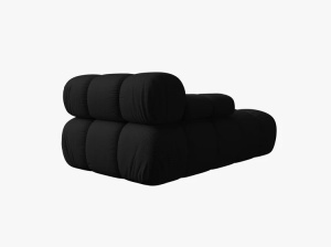 MODUL SEZLONG COLTAR BELLIS, PE STANGA, NEGRU, CU TAPITERIE DIN TEXTIL 3D SONIC, MICADONI - Img 4