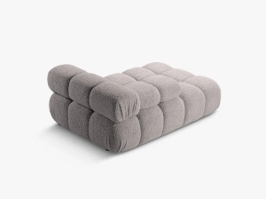 MODUL SEZLONG COLTAR BELLS, PE STANGA, GRI DESCHIS, CU TAPITERIE DIN TEXTIL BOUCLE ROLF, MICADONI - Img 2