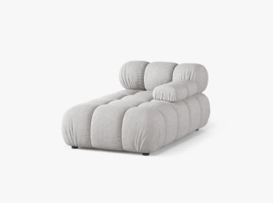 MODUL SEZLONG COLTAR MODULAR BELLIS, PE DREAPTA, GRI DESCHIS, CU TAPITERIE DIN TEXTIL STRUCTURAT LIBERTY, MICADONI - Img 2
