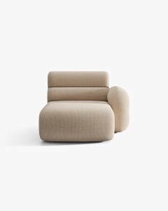 MODUL SEZLONG COLTAR NEO, PE DREAPTA, NISIPIU, 110X165 CM, TAPITAT CU TAPITERIE DIN TEXTIL CHENILLE GOLD, MICADONI