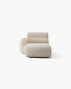 MODUL SEZLONG COLTAR NEO, PE STANGA, BEJ DESCHIS, 110X165 CM, TAPITAT CU TAPITERIE DIN TEXTIL CHENILLE SILENCIO, MICADONI
