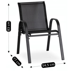 OFERTA 2026!!! SET MOBILIER DE GRADINA/TERASA, MINNESOTA, ARTIM MEBLE, DIN METAL, TECHNORATAN SI STICLA, CULOARE NEAGRA - Img 12