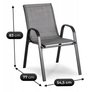 OFERTA 2026!!! SET MOBILIER DE GRADINA/TERASA, MINNESOTA, ARTIM MEBLE, DIN METAL, TECHNORATAN SI STICLA, CULOARE GRI - Img 9