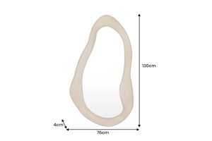 OGLINDA DE PERETE, ORGANIC 130CM, REALIZATA DIN LEMN DE MANGO, CULOARE CREM, VERTICAL/ORIZONTAL, ARTIM GROUP - Img 4