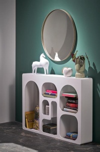OGLINDA DE PERETE, PATINA, 70X70CM, AURIU CREM, ARTIM GROUP SELECTION - Img 4