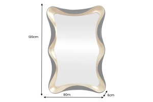 OGLINDA DEOSEBITA, ALICE 120CM, RAMA AURIE/NEGRU, POLIURETAN, MDF SI OGLINDA, ARTIM GROUP SELECTION - Img 3
