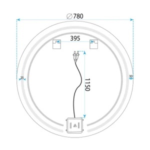 OGLINDA PENTRU BAIE, CU LED, MODERN, 80CM, CALITATE SUPERIOARA - Img 8