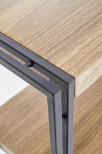 ORGANIZATOR BOLIVAR REG-2, 100X155 CM, STEJAR AURIU/NEGRU, DIN MDF FURNIRUIT SI METAL, STIL INDUSTRIAL - Img 6
