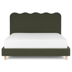 PAT 160X200CM, ARTIM MEBLE, CU SPATIU DE DEPOZITARE, REALIZAT DIN TEXTIL VERDE, STIL MODERN - Img 4