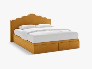 PAT CONTINENTAL TAPITAT DREAM, 200X200, MUSTAR FILDES, SOMIERA RABATABILA, CU TAPITERIE DIN CATIFEA MAGIC, MICADONI