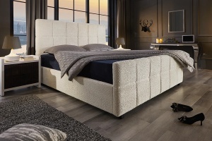PAT CU SPATIU DE DEPOZITARE, PRESTIGE 180X 200CM, MATERIAL BOUCLE, CULOARE CREM, ARTIM GROUP SELECTION