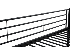 PAT DORMITOR SUPRAETAJAT BUNKY TWIN 90, NEGRU, CONFECTIONAT DIN METAL, STIL MODERN - Img 4