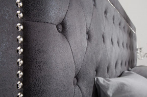 PAT DUBLU EXTRAVAGANCIA 180x200CM, GRI ANTIC, DESIGN MODERN - Img 5