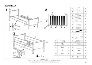 PAT EXTENSIBIL ALB, MARINELLA, STIL MODERN, HALMAR - Img 3
