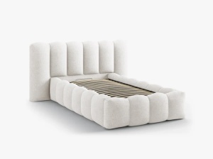 PAT SINGLE LUPINE, ALB, CU TAPITERIE DIN TEXTIL BOUCLE BALOO, MICADONI - Img 3