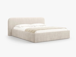 PAT TAPITAT, ELIZABETH, 140x200, BEJ, CU TAPITERIE DIN TEXTIL STRUCTURAT BABEL, MICADONI