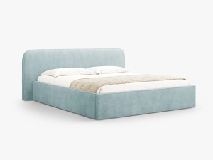 PAT TAPITAT, ELIZABETH, 180x200, VERDE MENTA, CU TAPITERIE DIN TEXTIL STRUCTURAT BABEL, MICADONI