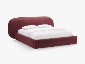 PAT TAPITAT, OVALO, 140x200, CIRES, SOMIERA RABATABILA, CU TAPITERIE DIN TEXTIL CHENILLE PERFECT HARMONY, MICADONI