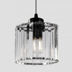 PENDUL BLACK CRYSTAL APP511-1CP, 14X90, NEGRU, DIN METAL SI STICLA, STIL MODERN, TU - Img 3
