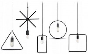 PENDUL GEOMETRIC JDL-08, 37x100 cm, NEGRU, DIN OTEL SI METAL DE INALTA CALITATE, STIL MODERN, TU - Img 6