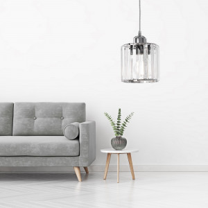 PENDUL SILVER APP508-1CP, 14X90, CROM, DIN METAL CROMAT SI STICLA, STIL MODERN, TU - Img 8