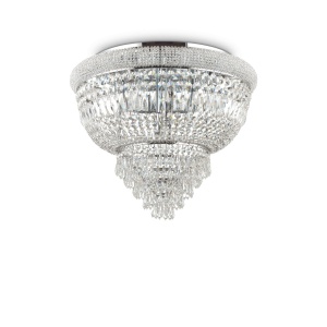 PLAFONIERA DUBAI PL6, CROM, DIN CRISTAL, STIL CLASIC