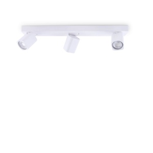 PLAFONIERA RUDY PL3 SQUARE, ALB, DIN ALUMINIU, STIL MODERN