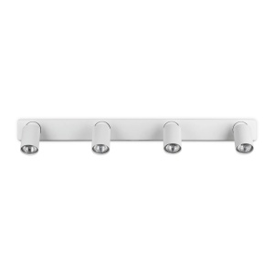 PLAFONIERA RUDY PL4 ROUND, ALB, DIN ALUMINIU, STIL MODERN - Img 2