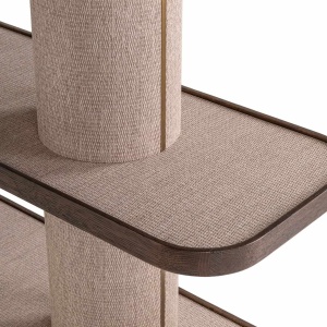RAFT ORGANIZATOR WILLOX 214295, CONFECTIONAT DIN METAL, TEXTIL, PAL SI LEMN DE STEJAR, CULOARE BEJ, STIL MODERN - Img 4
