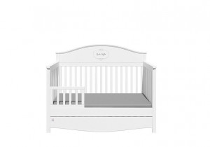 RAMA DE PROTECTIE PENTRU PATUL DE BEBELUSI GOOD NIGHT ALB PUR STIL SCANDINAV BA - Img 2