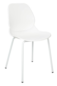 SCAUN ARIA ALB, CONFECTIONAT DIN POLIPROPILENA SI METAL, STIL MODERN