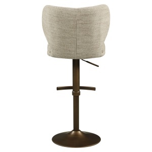 SCAUN BAR AMELY, DIN METAL SI TEXTIL, DE CULOARE CUPRU/CREM, RICHMOND INTERIORS - Img 7