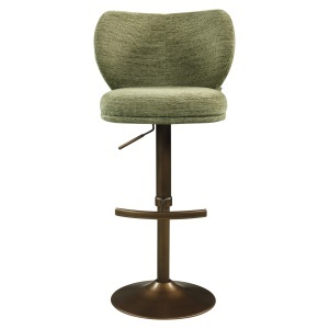 SCAUN BAR AMELY, REALIZAT DIN METAL SI TEXTIL, CULOARE CUPRU/FISTIC, RICHMOND INTERIORS - Img 6