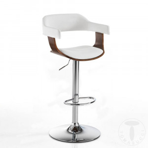 SCAUN BAR, KALMAR, CADRUL DIN METAL, LEMN SI PIELE ECO, STIL MODERN, COD 4374